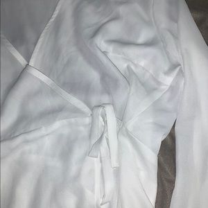 Charlotte Russe White Wrap Top